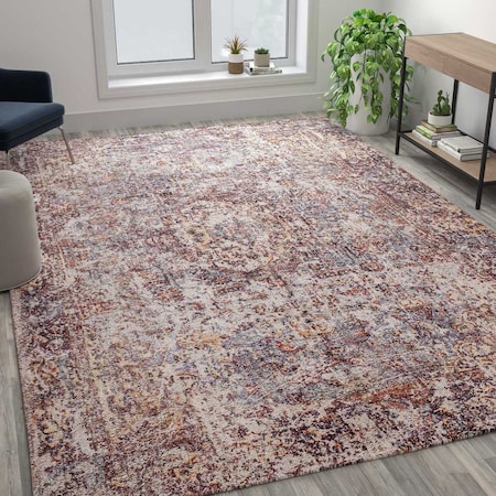 Flash Furniture Artisan Old English Style Traditional Rug - 8' x 10' - Red RC-EG-2021-2-810-GG